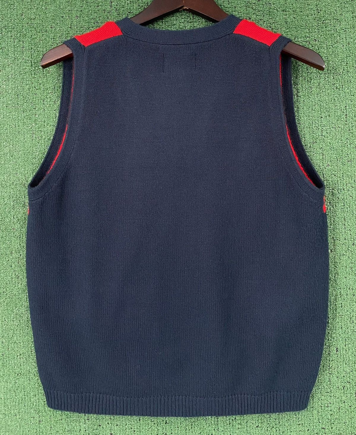 Vintage 90’s Chandler Hill Navy Argyle Button Up Sweater Vest Medium Size M / US 6-8 / IT 42-44 - 6 Thumbnail