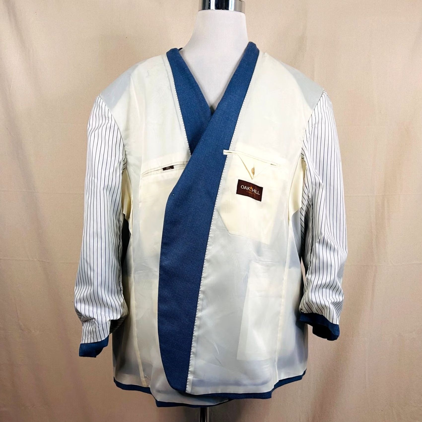 Doublet Oak Hill Sport Coat Blue Solid Two Button Double Vented 54R 56R Poly Rayon Size US L / EU 52-54 / 3 - 7 Thumbnail