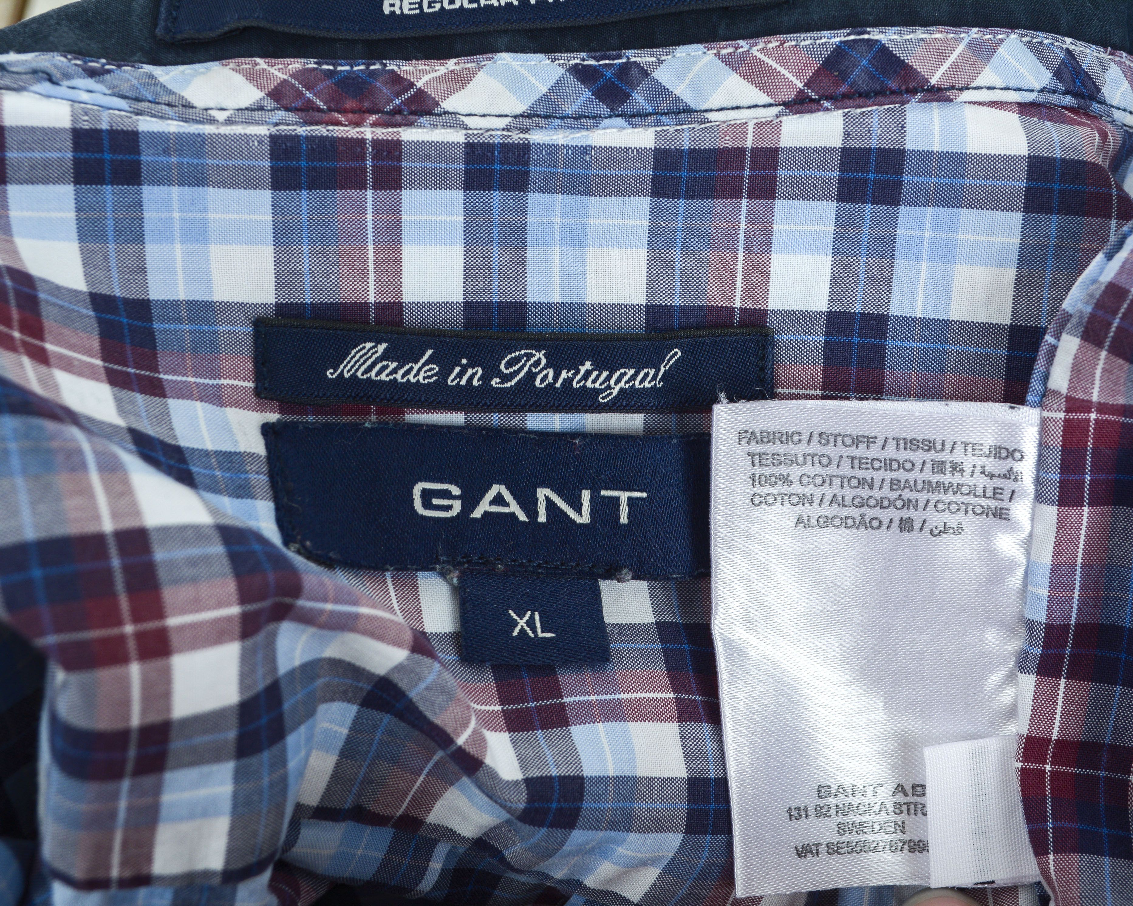 Gant Cruise Oxford Men XL Shirt Formal Cotton Long Sleeve Checked Size US XL / EU 56 / 4 - 5 Thumbnail