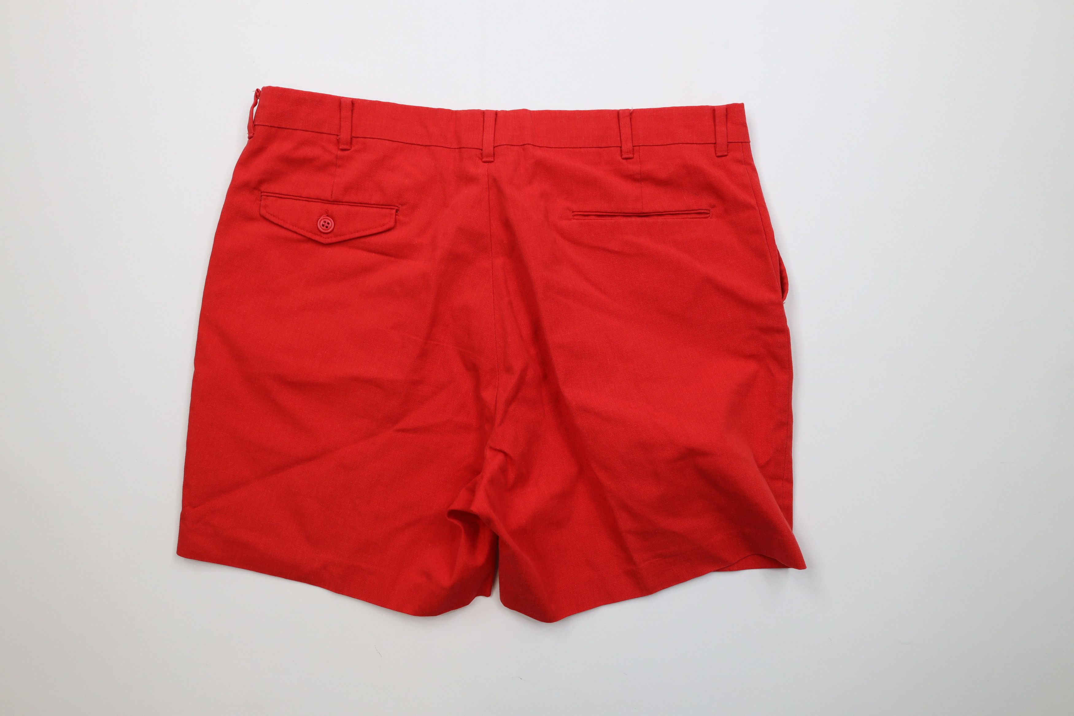 Vintage Vintage 70s Streetwear Blank Above Knee Chino Shorts Red USA Size US 36 / EU 52 - 7 Thumbnail
