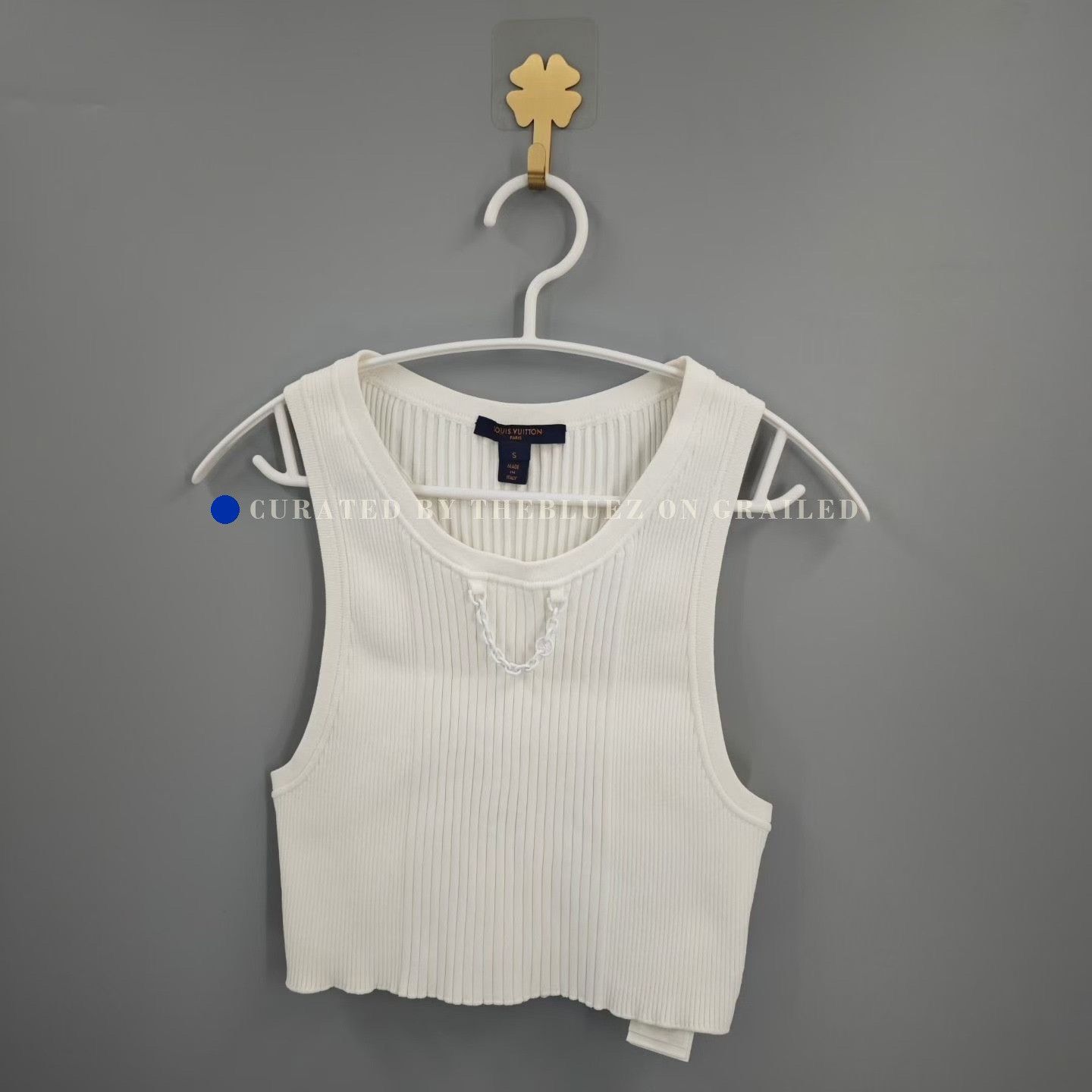 Louis Vuitton Louis Vuitton White Chain Knit Vest Size S / US 4 / IT 40 - 1 Thumbnail