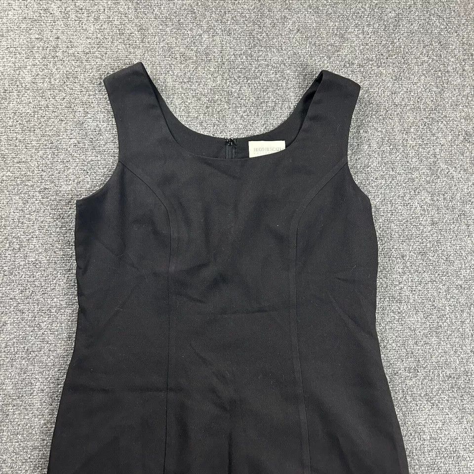 Vintage Hugo Buscati Dress Womens 14 Black Sheath Shift VIntage Size XL / US 12-14 / IT 48-50 - 2 Thumbnail