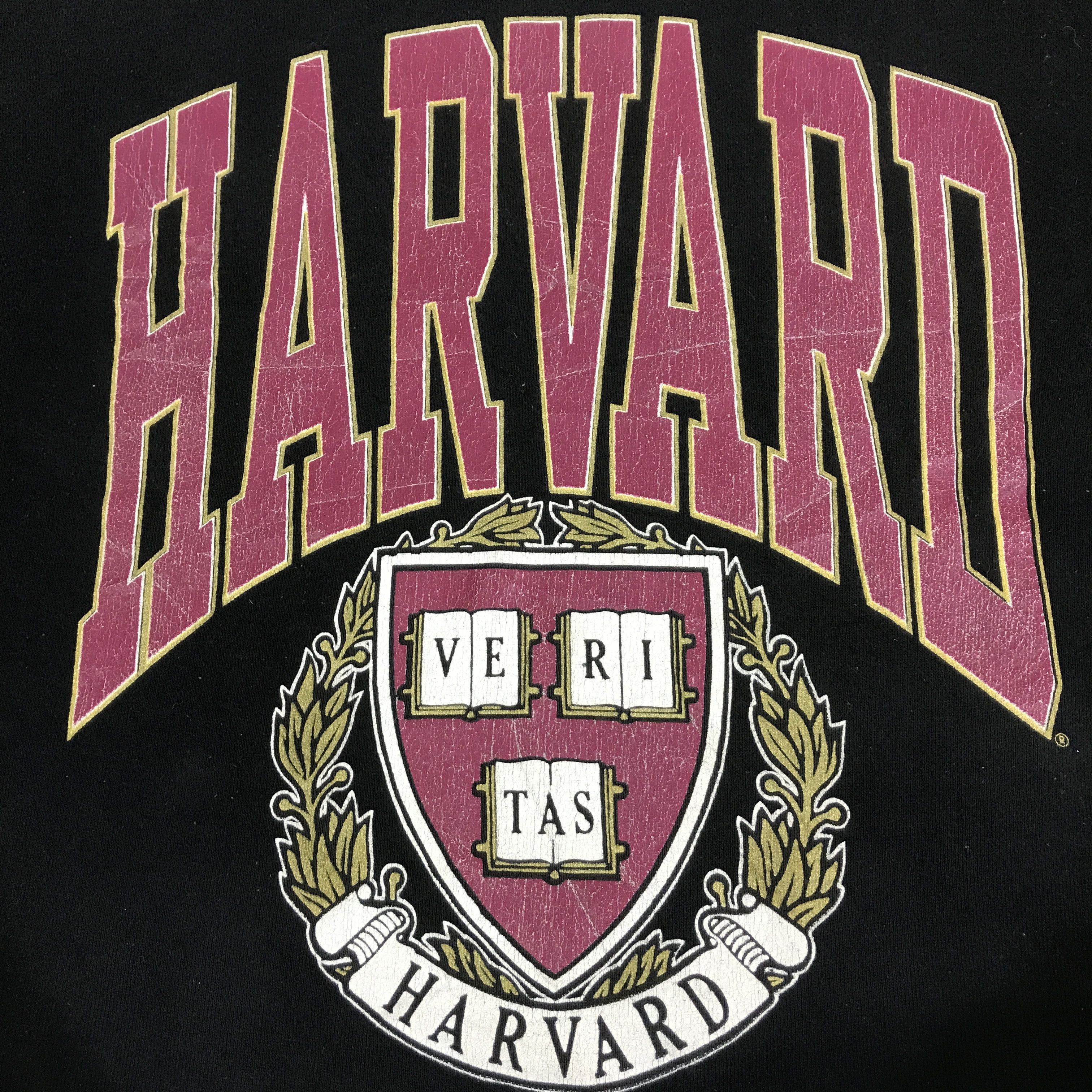 Velva Sheen VINTAGE HAVARD BLACK SWEATSHIRT K105B9 Size US L / EU 52-54 / 3 - 9 Thumbnail