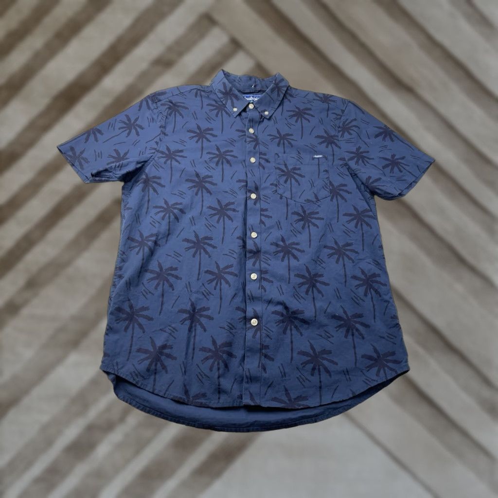 Chubbies Chubbies Button-Up Short Sleeve Shirt Beach Palm Trees Blue Mens Large Size US L / EU 52-54 / 3 - 1 Thumbnail