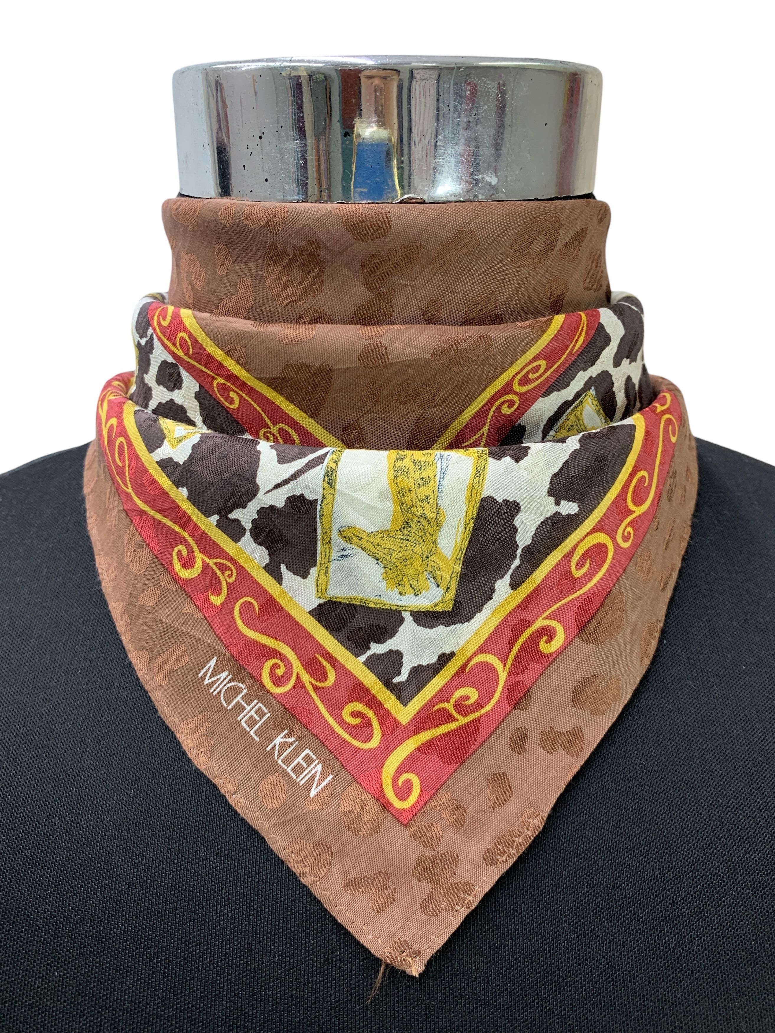 Michel Klein × Vintage Vintage Michel Klein Handkerchief Scarf Neckwear - SCA2181 Size ONE SIZE - 1 Thumbnail