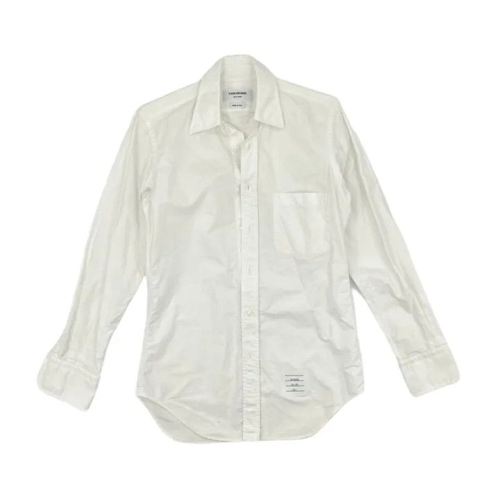Thom Browne Thom Browne White Long Sleeve Casual Shirt Size US S / EU 44-46 / 1 - 1 Thumbnail