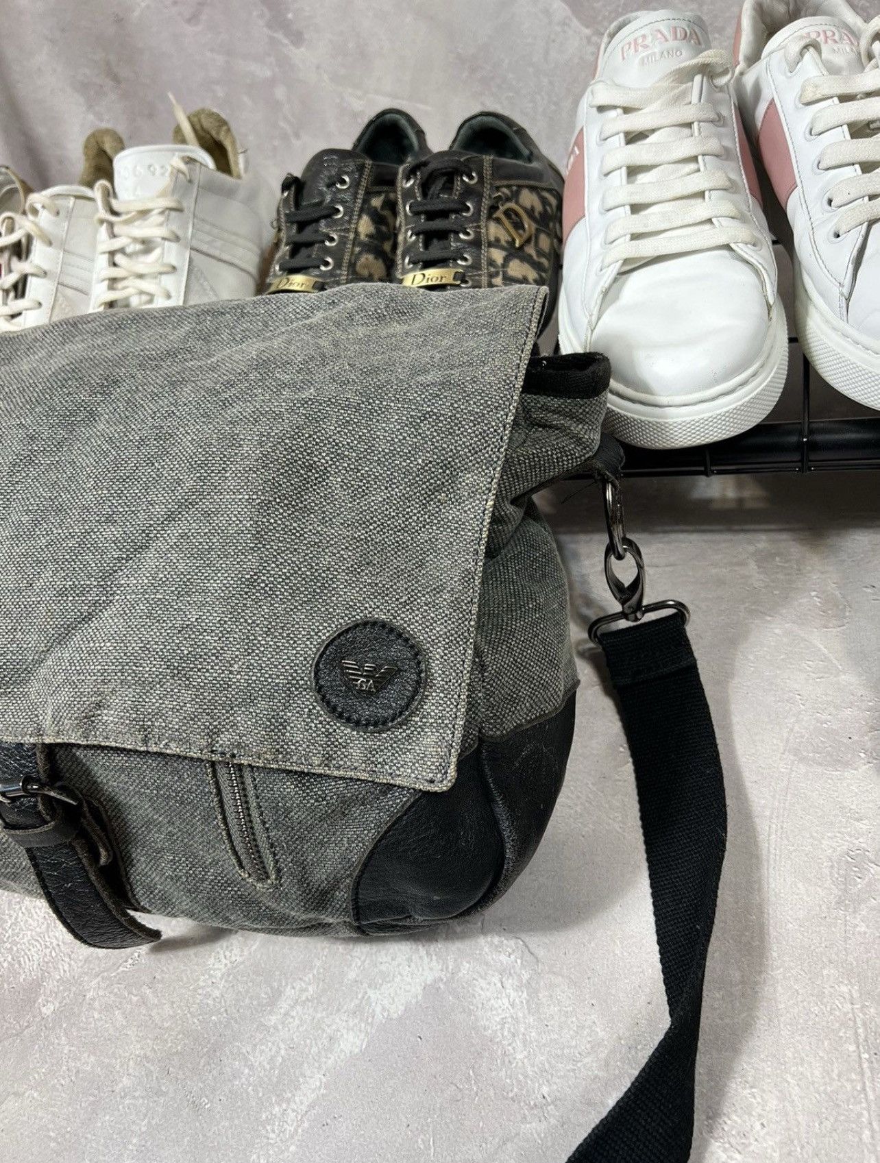 Armani Vintage Armani Jeans Denim Distressed Bag Size ONE SIZE - 3 Thumbnail