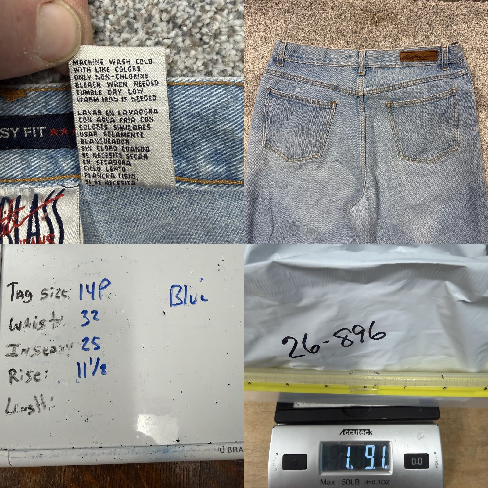 Bill Blass VINTAGE Bill Blass Jeans Womens 14P 32x25 Blue High Rise Relaxed Mom Denim Size 36" / US 14 / IT 50 - 8 Thumbnail