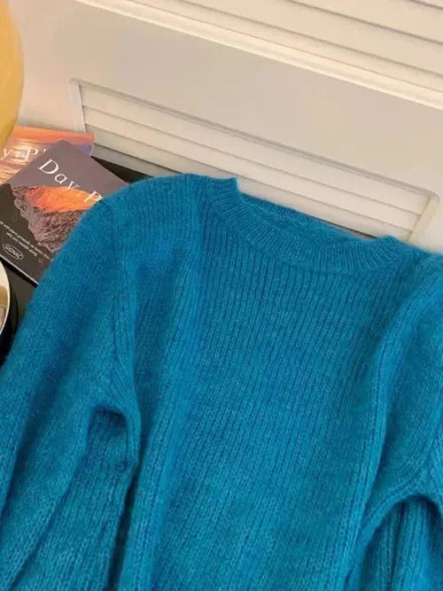Japanese Brand Klein blue loose sweater Size S / US 4 / IT 40 - 5 Thumbnail