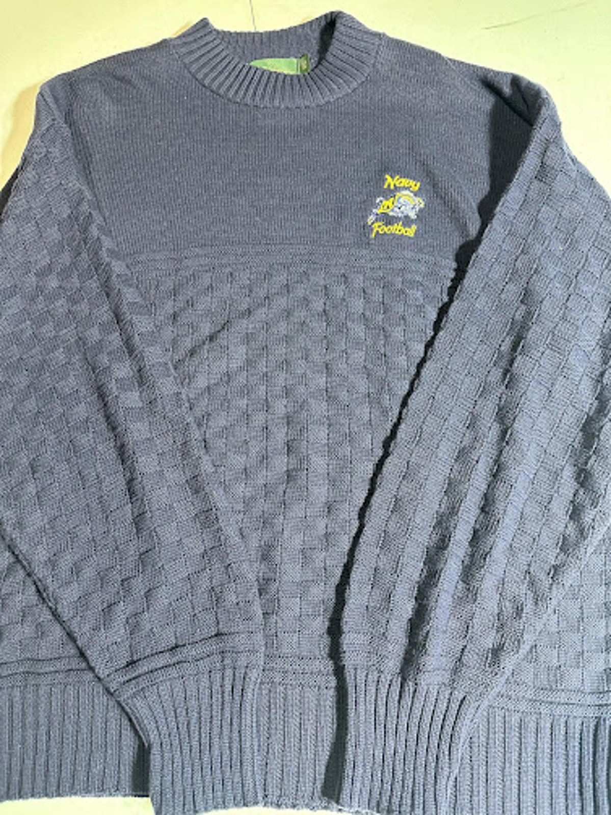 Sahara Club Vintage USA Navy Midshipmen Football Knit Sweater XXL Size US XXL / EU 58 / 5 - 6 Thumbnail