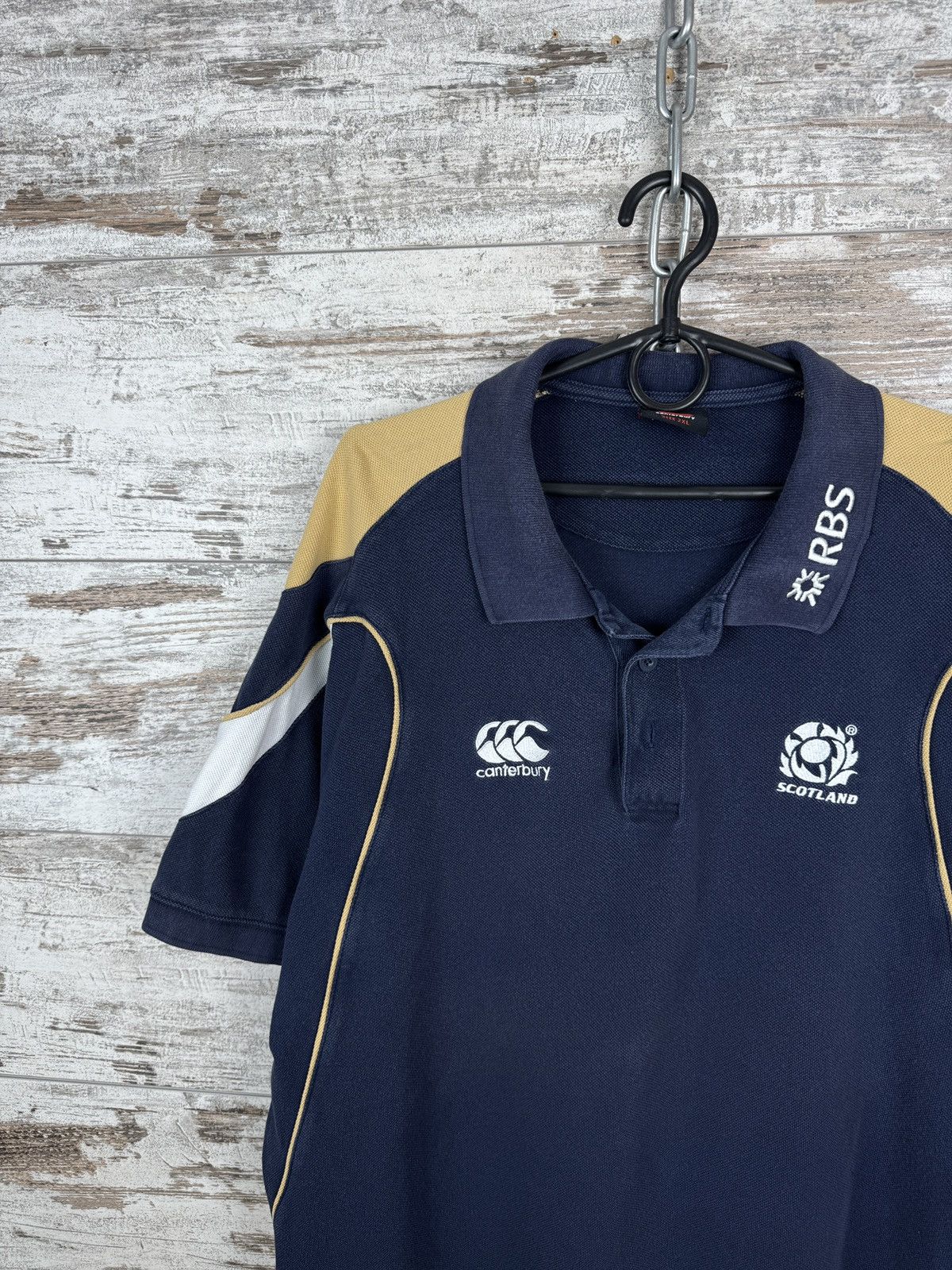 Vintage Mens Vintage Canterbury Scotland rugby polos T-shirt jersey Size US XL / EU 56 / 4 - 4 Thumbnail