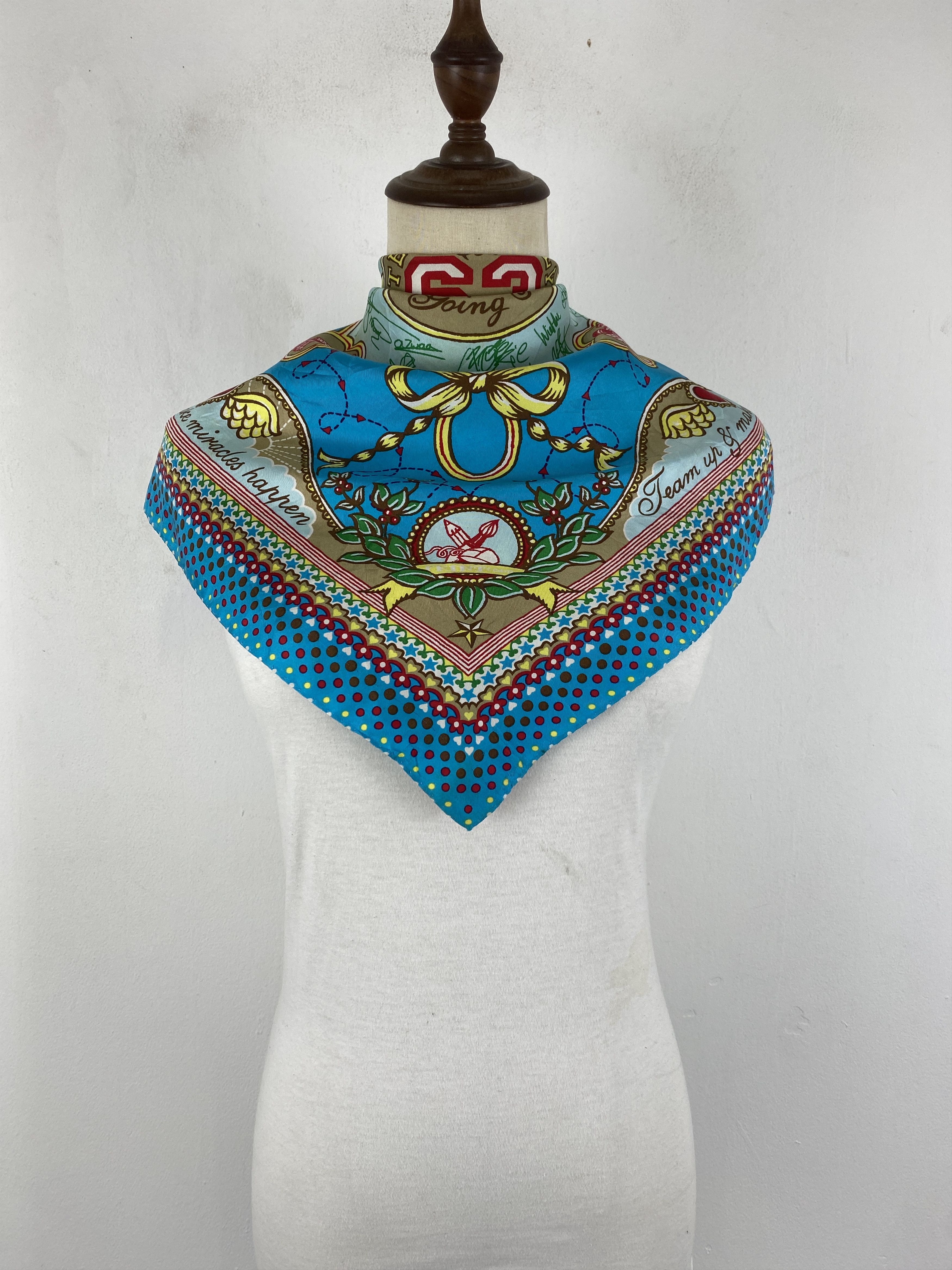 Oilily Team Oilily Silk Scarf Shawl Babushka head Scarf SN0054 Size ONE SIZE - 1 Thumbnail