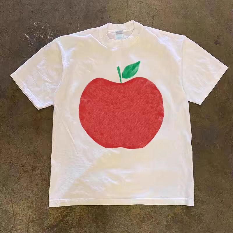Japanese Brand × Vintage Minimalist Realistic Apple Print Short Sleeve T-Shirt Size US S / EU 44-46 / 1 - 3 Thumbnail