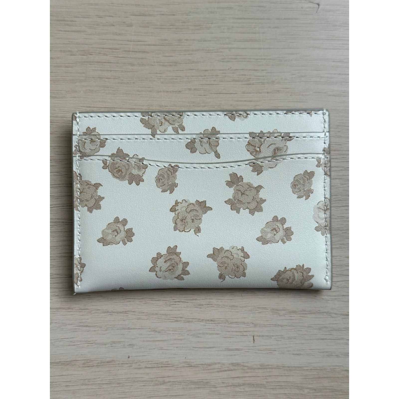 Coach Limited Coach Leather Floral Card Case- New Size ONE SIZE - 2 Thumbnail