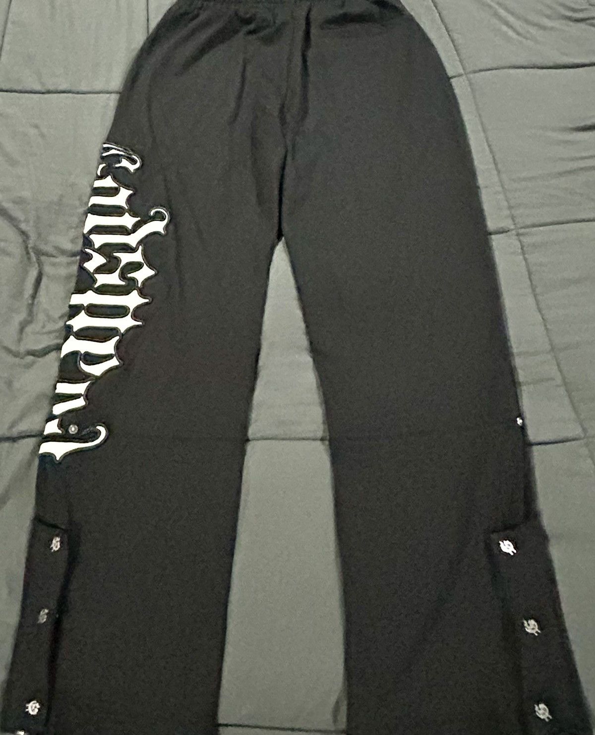 Godspeed Godspeed Mens OG Logo Sweatpants Black/Silver Satin LG Size US 34 / EU 50 - 8 Thumbnail