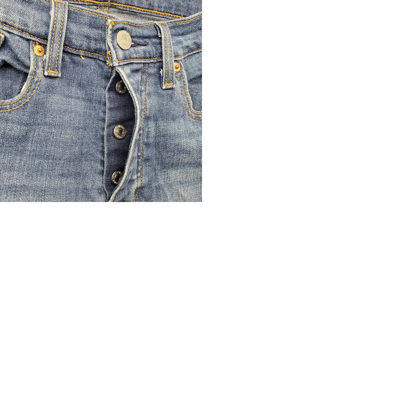 Levi's Levi's Wedgie Straight Jeans Mens 28x26 Blue Denim Red Tab Button Fly 5-Pocket Jeans Mens Size 28 Blue Size US 28 / EU 44 - 9 Thumbnail