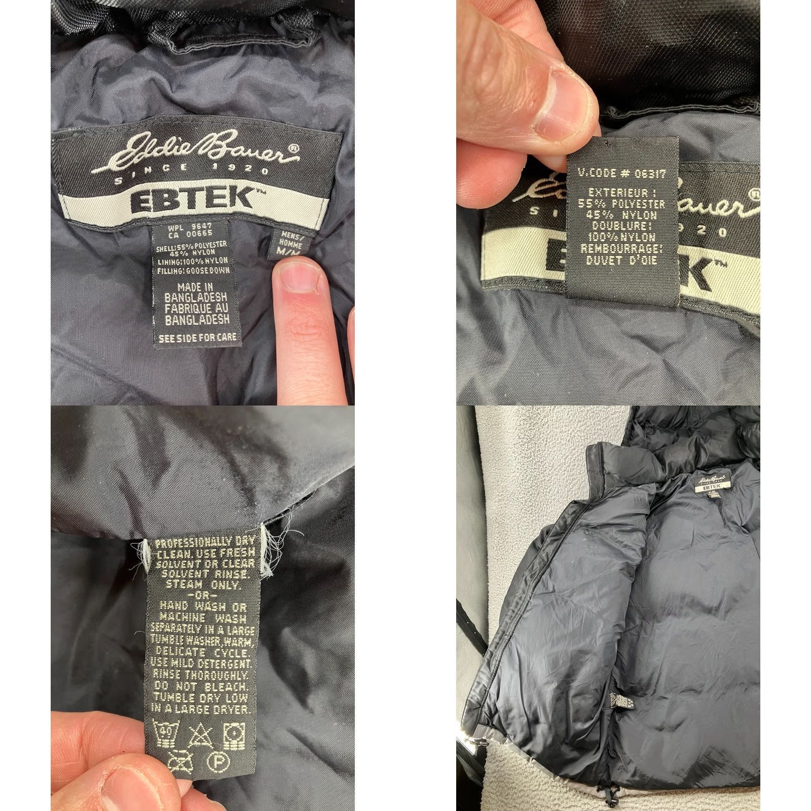 Eddie Bauer Eddie Bauer EBTek Puffer Jacket Mens Medium Gray Goose Down Heavyweight Jacket Size US M / EU 48-50 / 2 - 8 Thumbnail