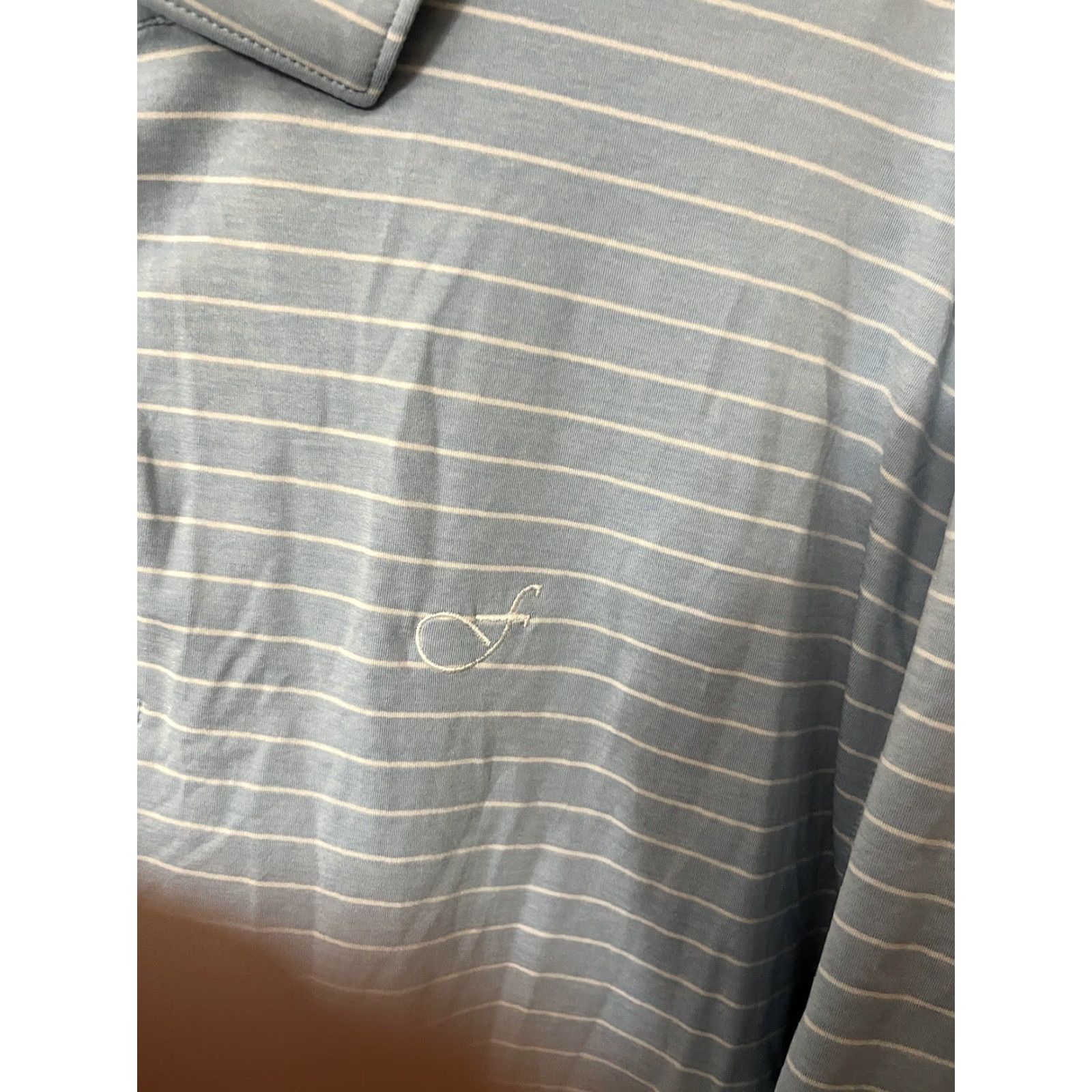 Peter Millar Peter Millar Shirt Men XL Blue Stripe Short Sleeve Polo Embroidered Logo Pebble Beach Golf Stretch Size US XL / EU 56 / 4 - 4 Thumbnail