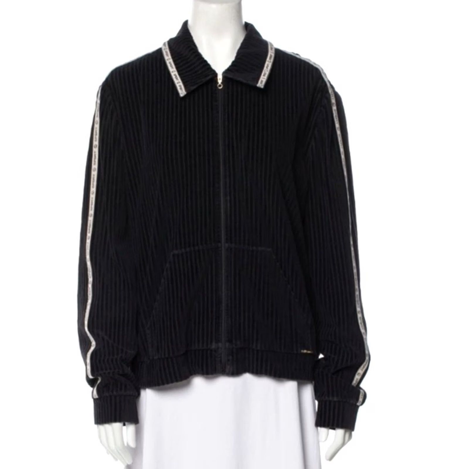 St. John St John Sport Women's Striped Black Jacket Full Zip WSTJS48770 Sz S Size S / US 4 / IT 40 - 7 Thumbnail