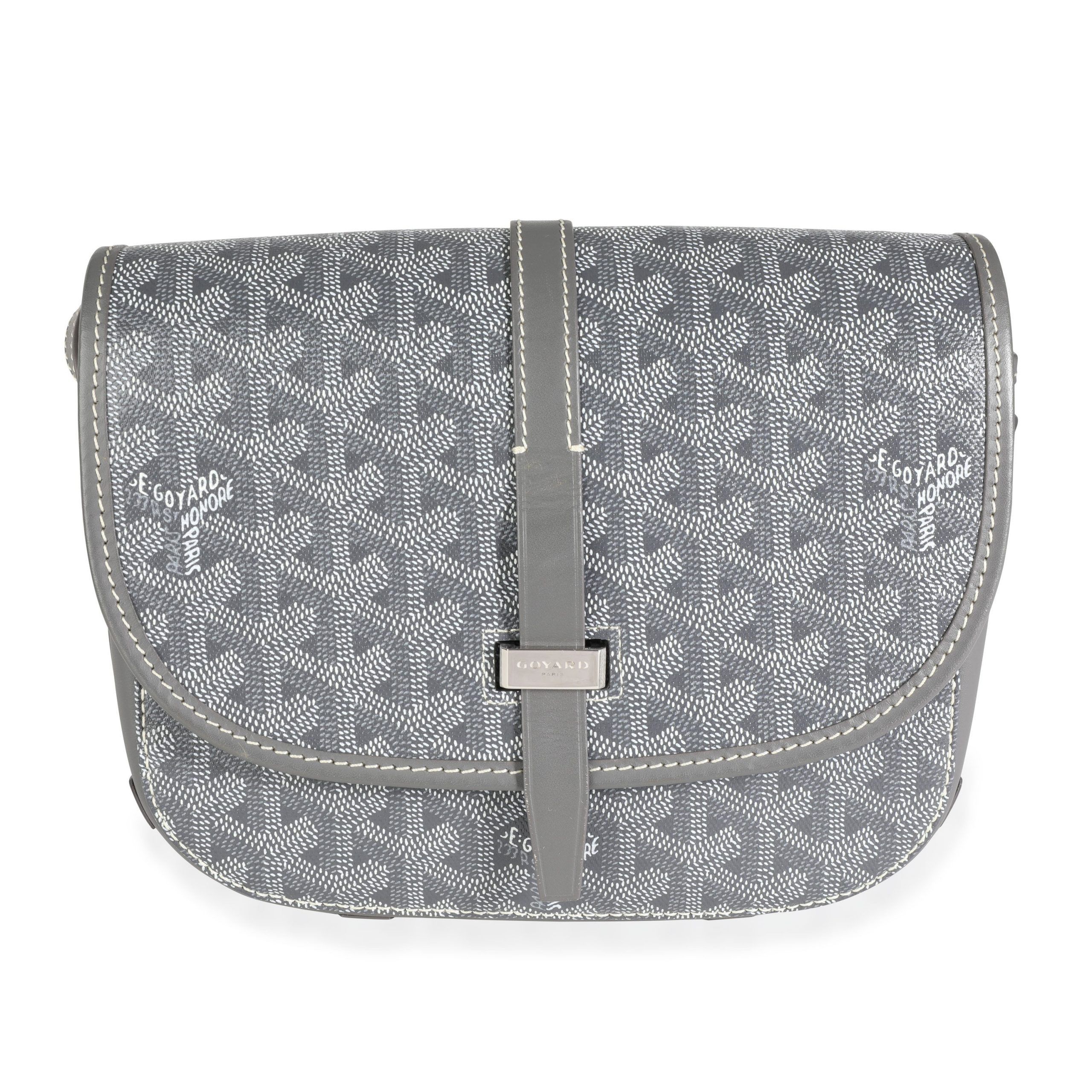 image of Goyard Gray Goyardine Belvédère Ii Messenger Bag Pm in Grey, Women's