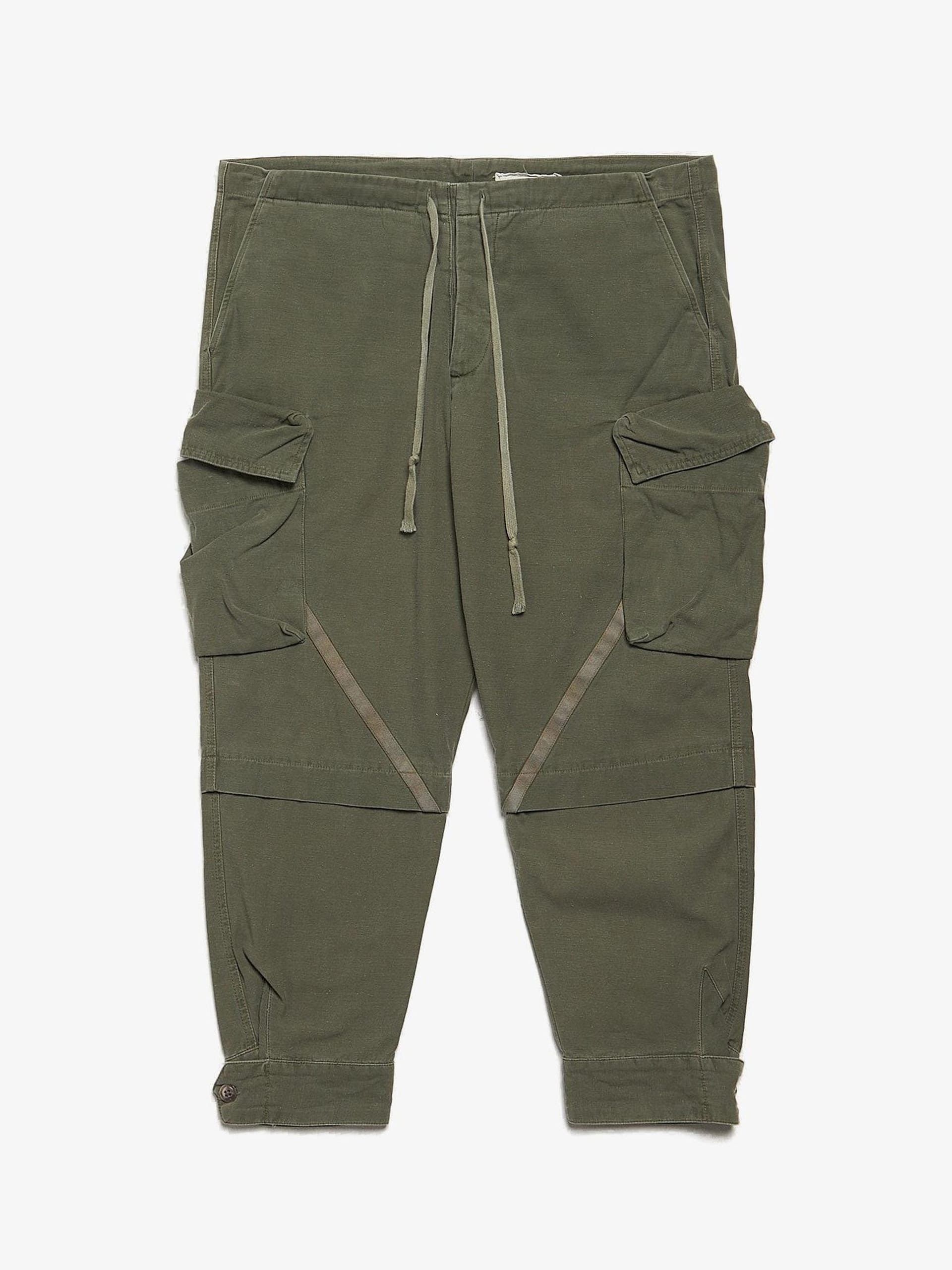 image of Greg Lauren Khaki Baker Essential Cotton Pants, Men's (Size 36)