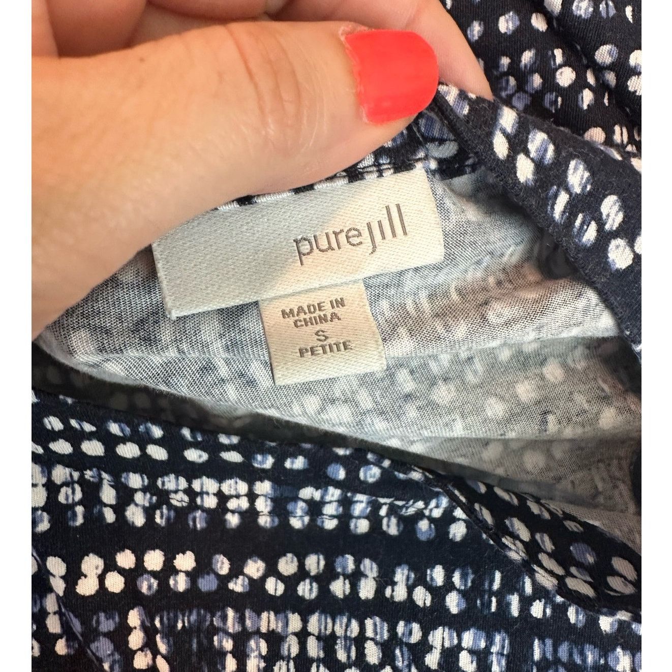 J. Jill Pure Jill blue printed 3/4 sleeves boat neck top size SP Size S / US 4 / IT 40 - 3 Thumbnail