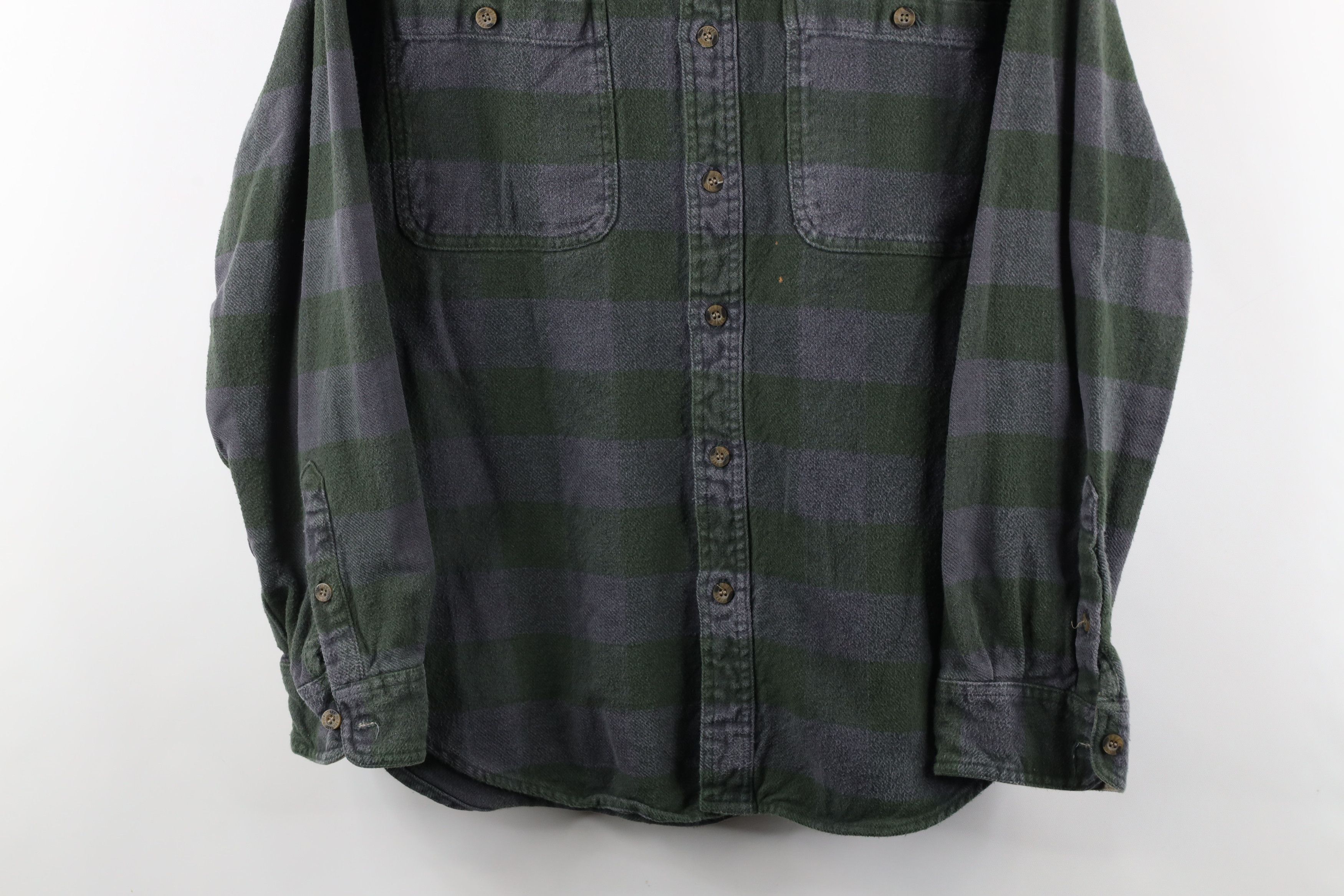 Vintage Vintage 90s Streetwear Heavyweight Flannel Button Shirt Size US L / EU 52-54 / 3 - 3 Thumbnail