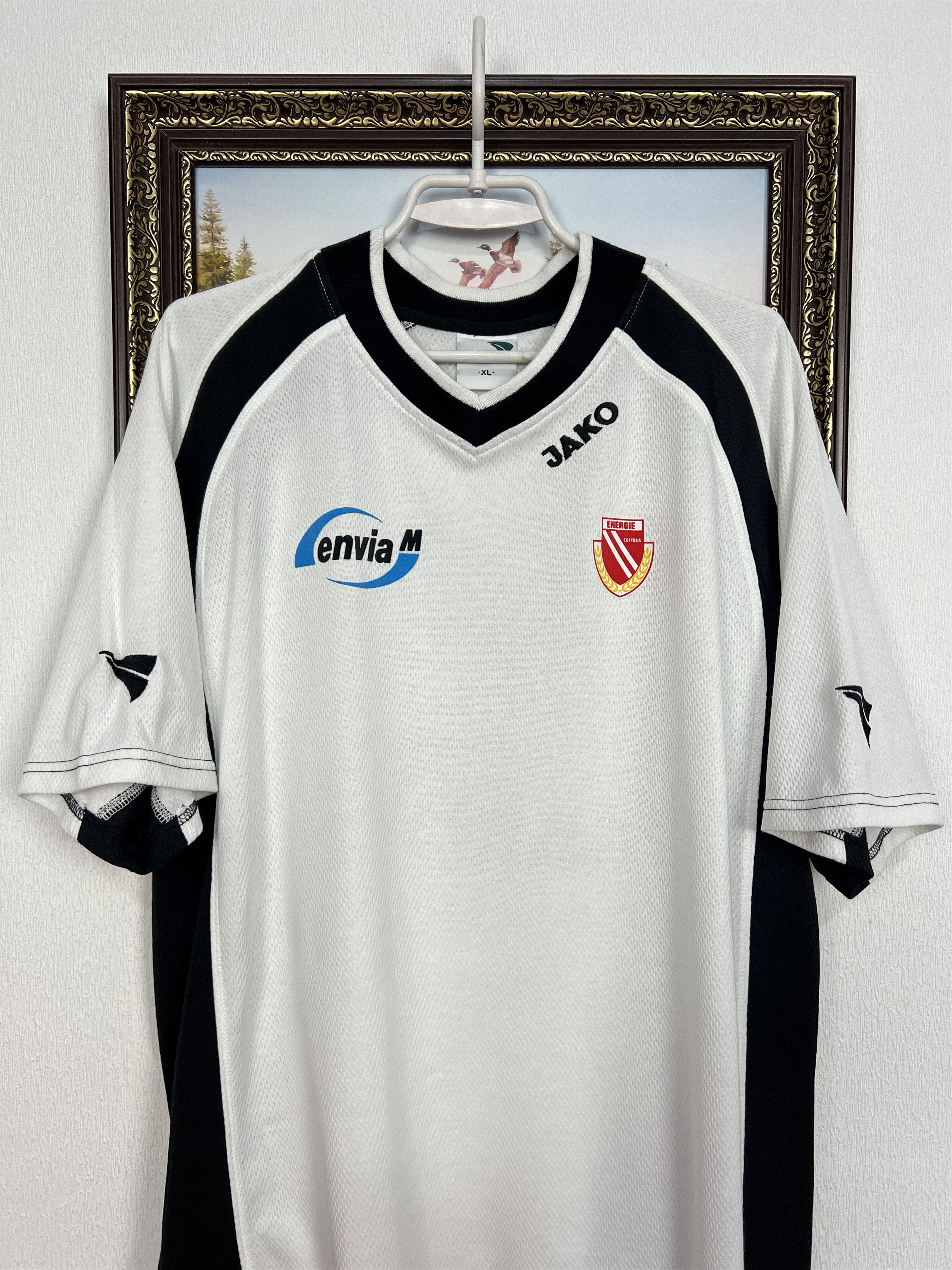 Vintage JAKO Energie Cottbus Football Train Shirt Soccer Jersey Size US XL / EU 56 / 4 - 2 Thumbnail