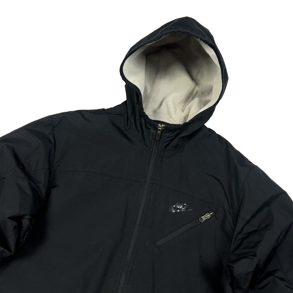 Japanese Brand × Nike × Vintage Vintage Nike Logo Black Casual Y2K Fleece Jacket Size M/L Size US M / EU 48-50 / 2 - 8 Thumbnail
