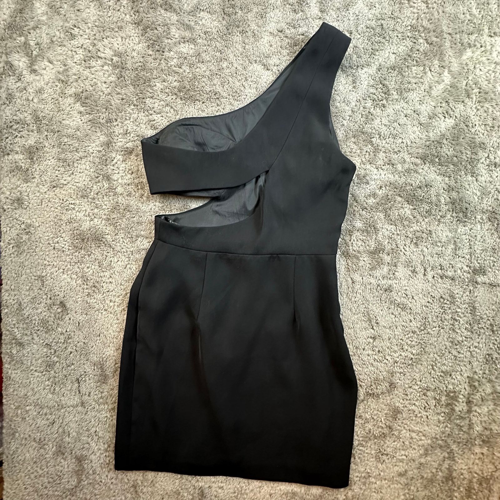 Black Halo Black Halo Kylie One Shoulder Mini Sheath Cocktail Dress 8 M Size M / US 6-8 / IT 42-44 - 3 Thumbnail