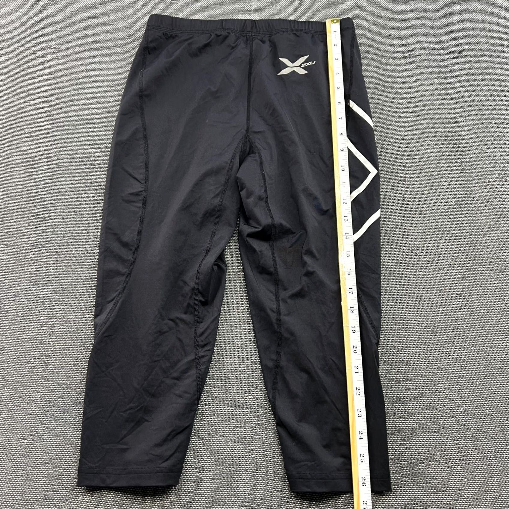 2XU 2XU Elite Mens Compression 3/4 Pants L Black Tights Athletic Drawstrings Track Pants Mens Sports Size US 33 - 5 Thumbnail