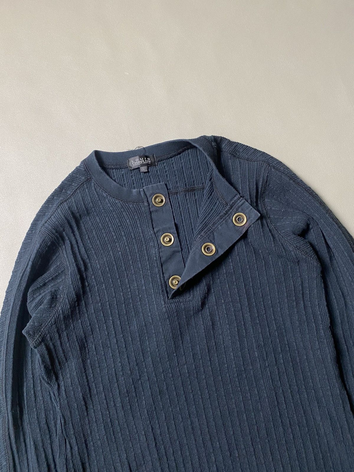 If Six Was Nine × Japanese Brand × Le Grande Bleu (L.G.B.) Vintage Louis Chavlon Big Button Longsleeve Size US M / EU 48-50 / 2 - 5 Thumbnail