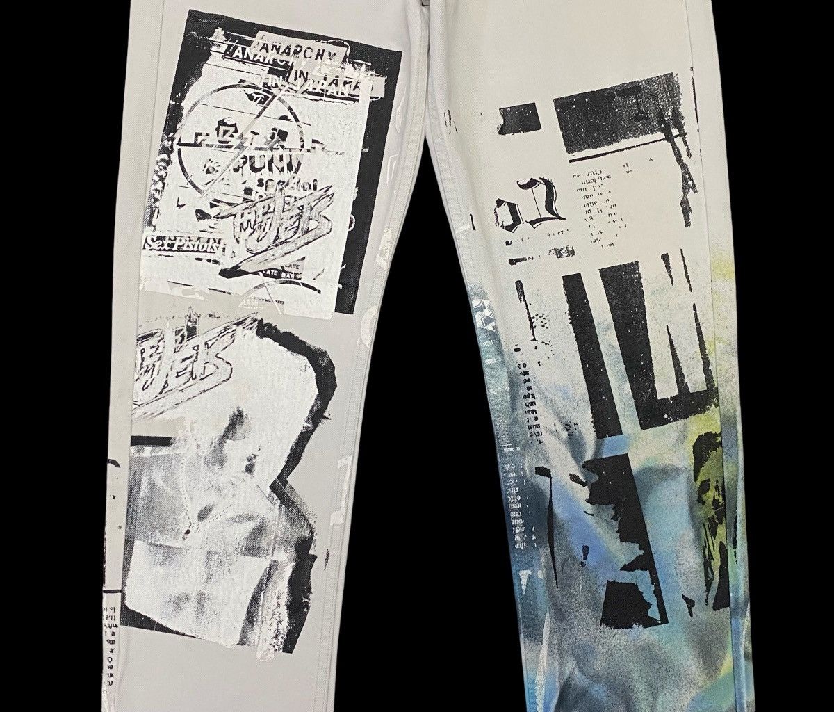 Japanese Brand × Levi's Levi’s X Cote Mer Printed “Sex Pistol” Anarchy In The Japan Size US 30 / EU 46 - 6 Thumbnail