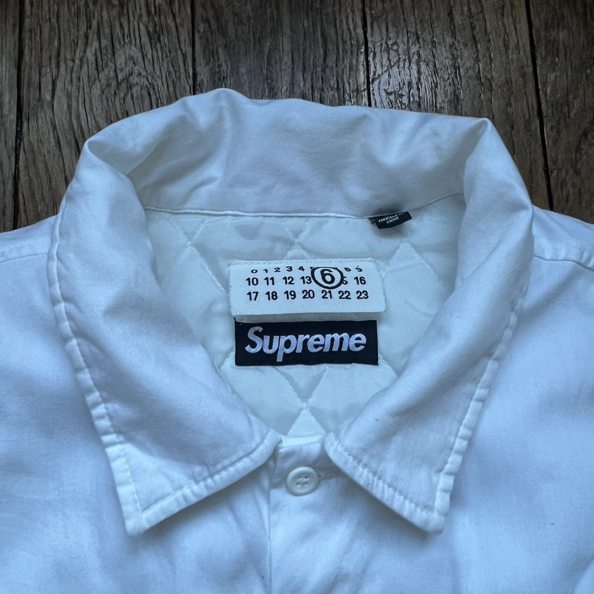 Maison Margiela × Supreme Supreme MM6 Maison Margiela Padded Shirt White L Size US L / EU 52-54 / 3 - 2 Thumbnail