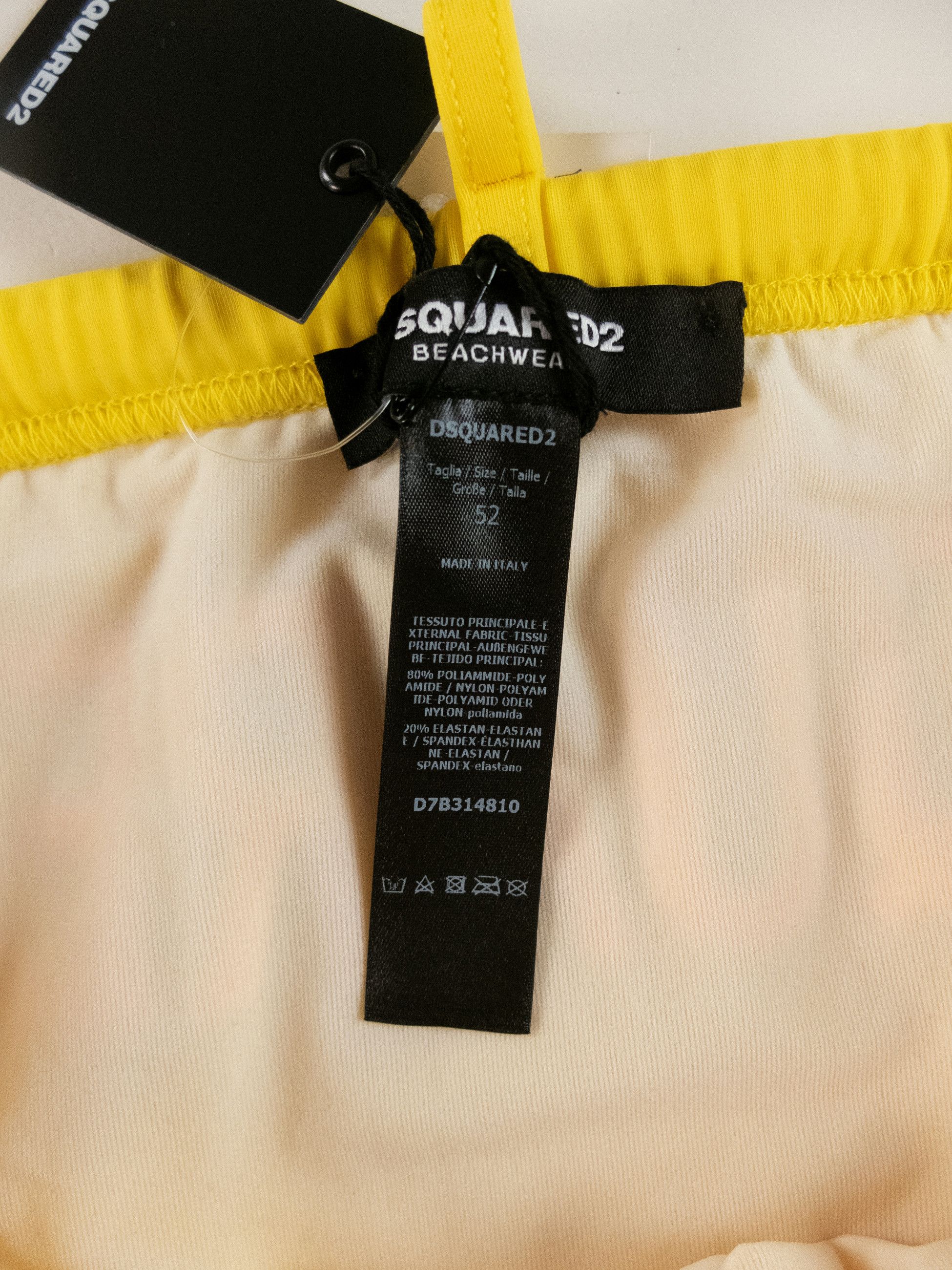 Dsquared2 DSQUARED2 yellow & pink logo print swim briefs 52 XL Size US 36 / EU 52 - 5 Thumbnail