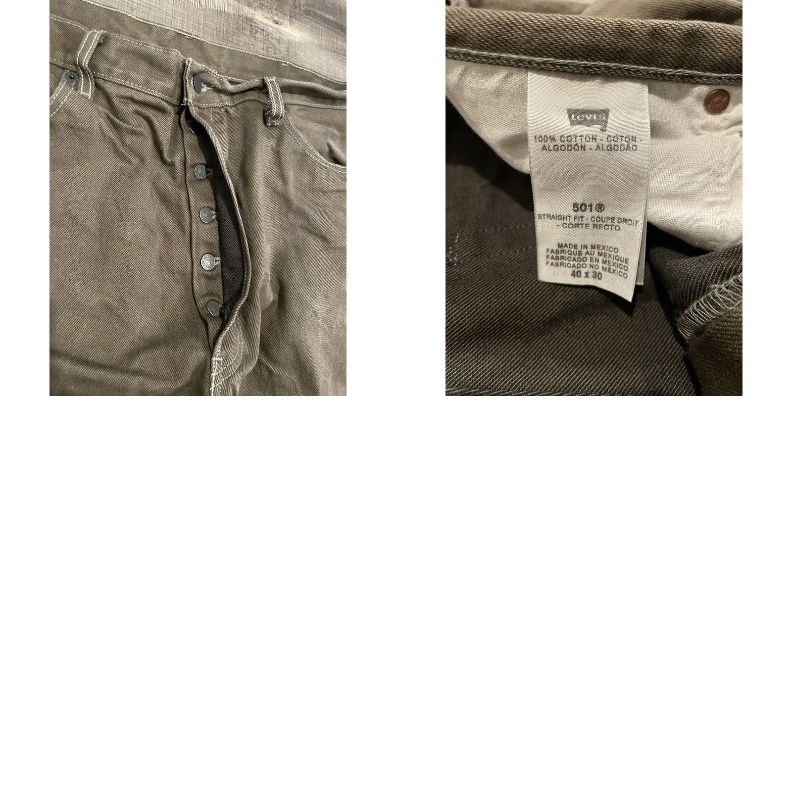 Levi's Levi'S Jeans Mens 40 Gray 501XX 40x30 39x28 Straight Fit Brown Button Fly F320 Size US 40 / EU 56 - 8 Thumbnail