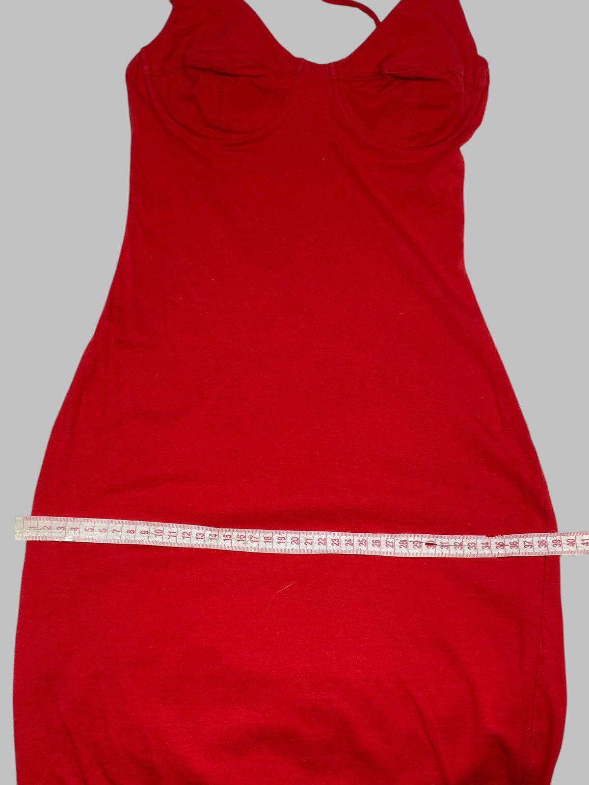 Katharine Hamnett London Vintage 1980s Katharine Hamnett Hot Red Bodycon Mini Dress Size S / US 4 / IT 40 - 14 Thumbnail