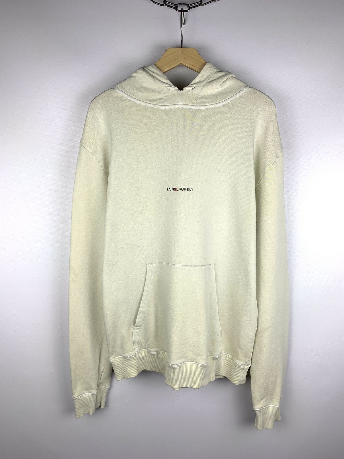 Clothing White Ysl Hoodie Saint Laurent Paris Hoodie SLP Logo S