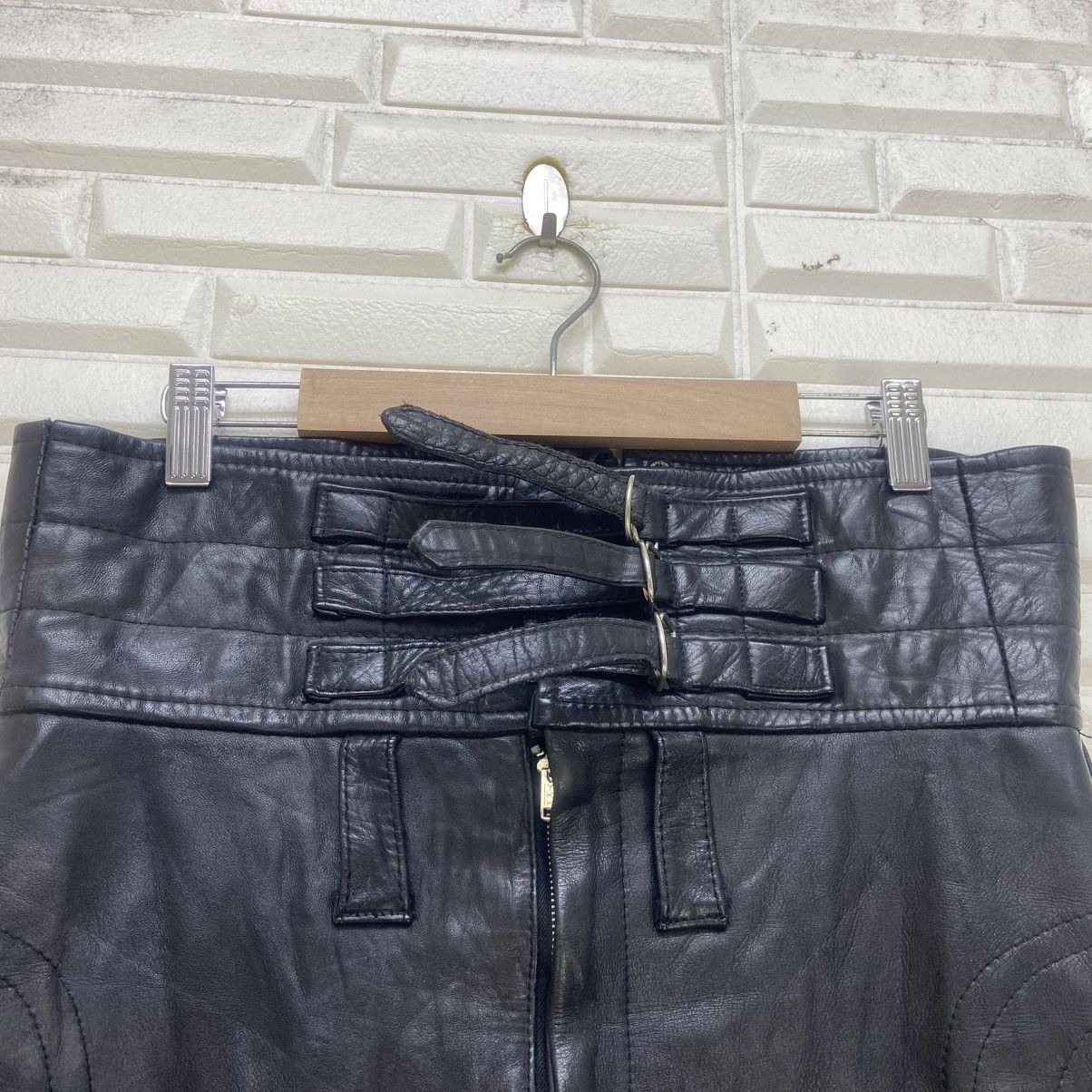 Japanese Brand Vintage Japanese Brand Fremantle Lace Leather Biker Pants Size US 30 / EU 46 - 3 Thumbnail