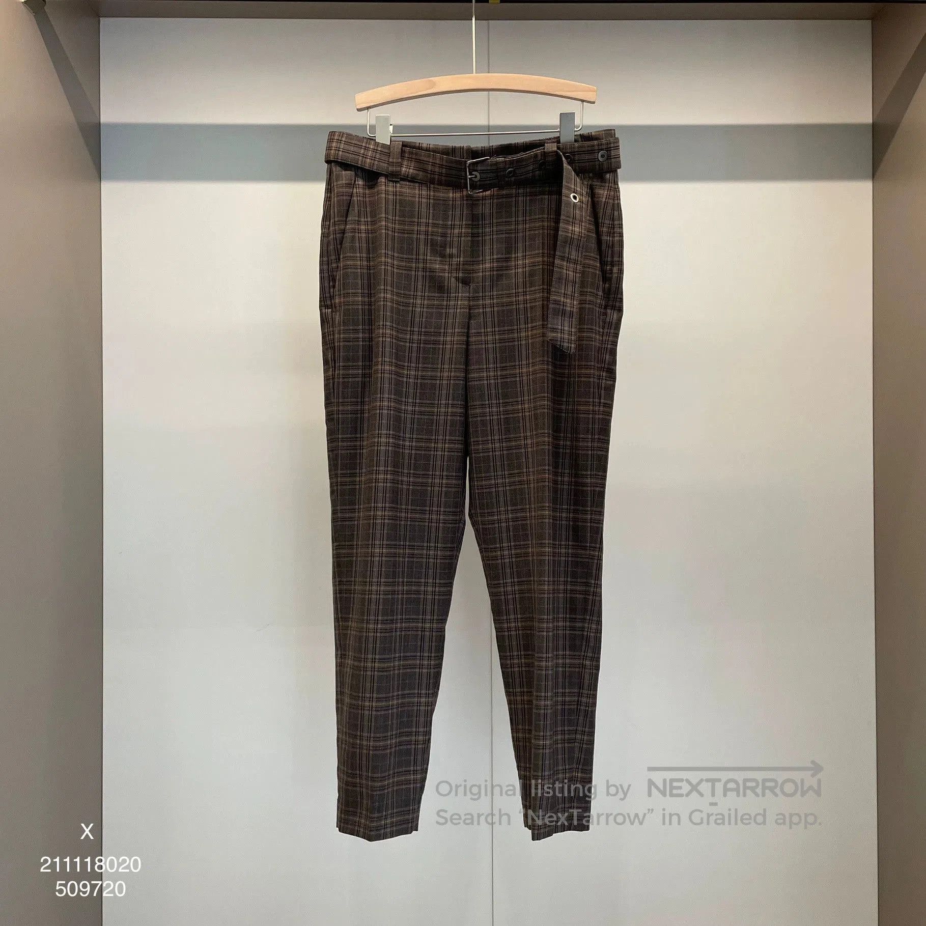Brunello Cucinelli Brunello Cucinelli Brown Plaid Wool Pants. Size US 40 / EU 56 - 1 Thumbnail