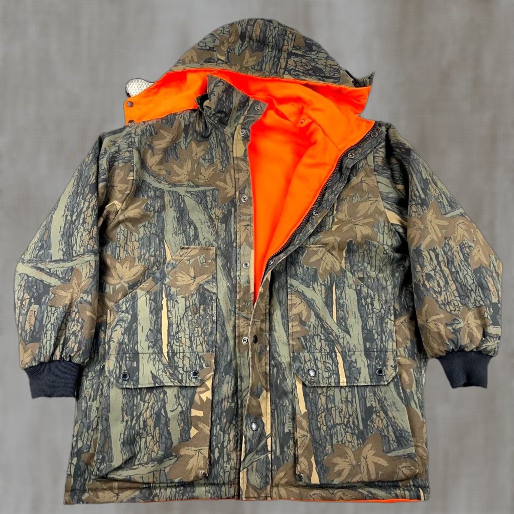 Vintage VINTAGE Winchester Jacket Men Large Trebark Camo Reversible Hooded 90s Parka Size US L / EU 52-54 / 3 - 1 Thumbnail