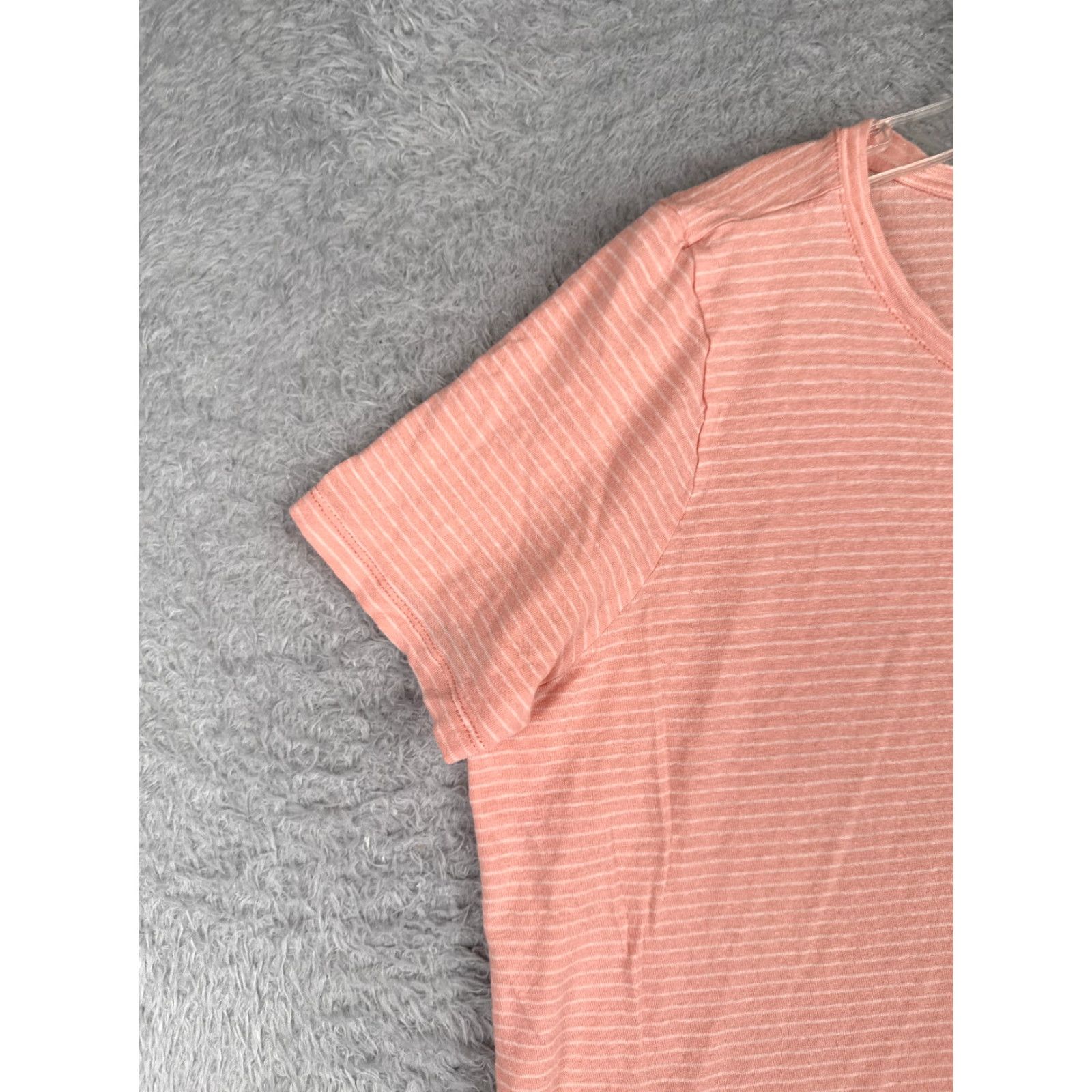 Ralph Lauren Lauren Ralph Lauren Women's Short Sleeve Pink Stripe T-Shirt 1X All Seasons Casual Size XL / US 12-14 / IT 48-50 - 3 Thumbnail