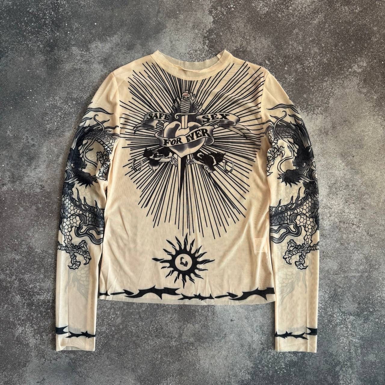 20471120 Jean Paul Gaultier Style Vintage Mesh Long Sleeve Top Size S / US 4 / IT 40 - 1 Thumbnail