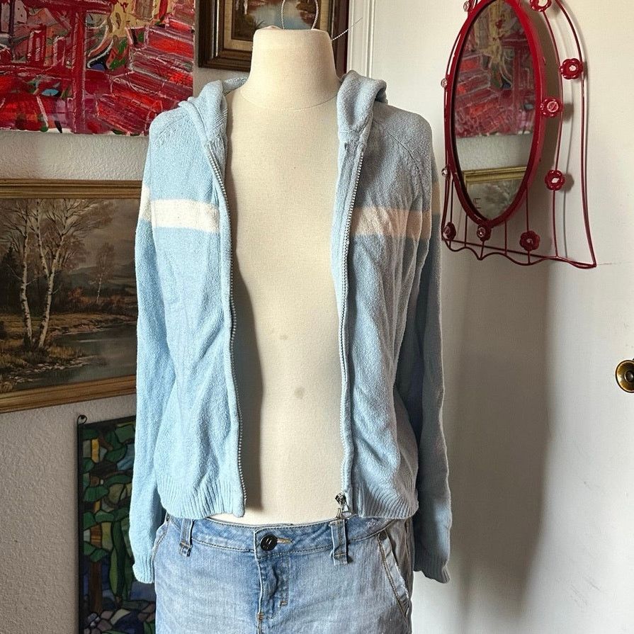 Other arizona blue white zip up knit jacket cardigan Size M / US 6-8 / IT 42-44 - 1 Thumbnail