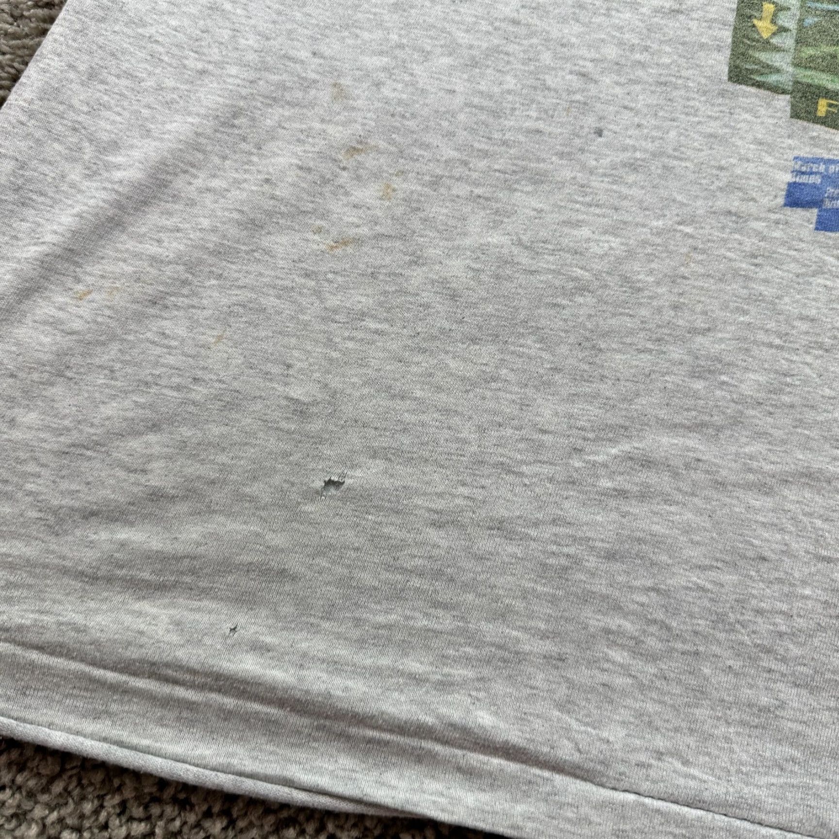 Hanes VINTAGE Hanes T-Shirt Mens XL Gray 90s March Of Dimes Graphic Print Crew Neck Short Sleeve Logo 1990s Mens Size US XL / EU 56 / 4 - 4 Thumbnail