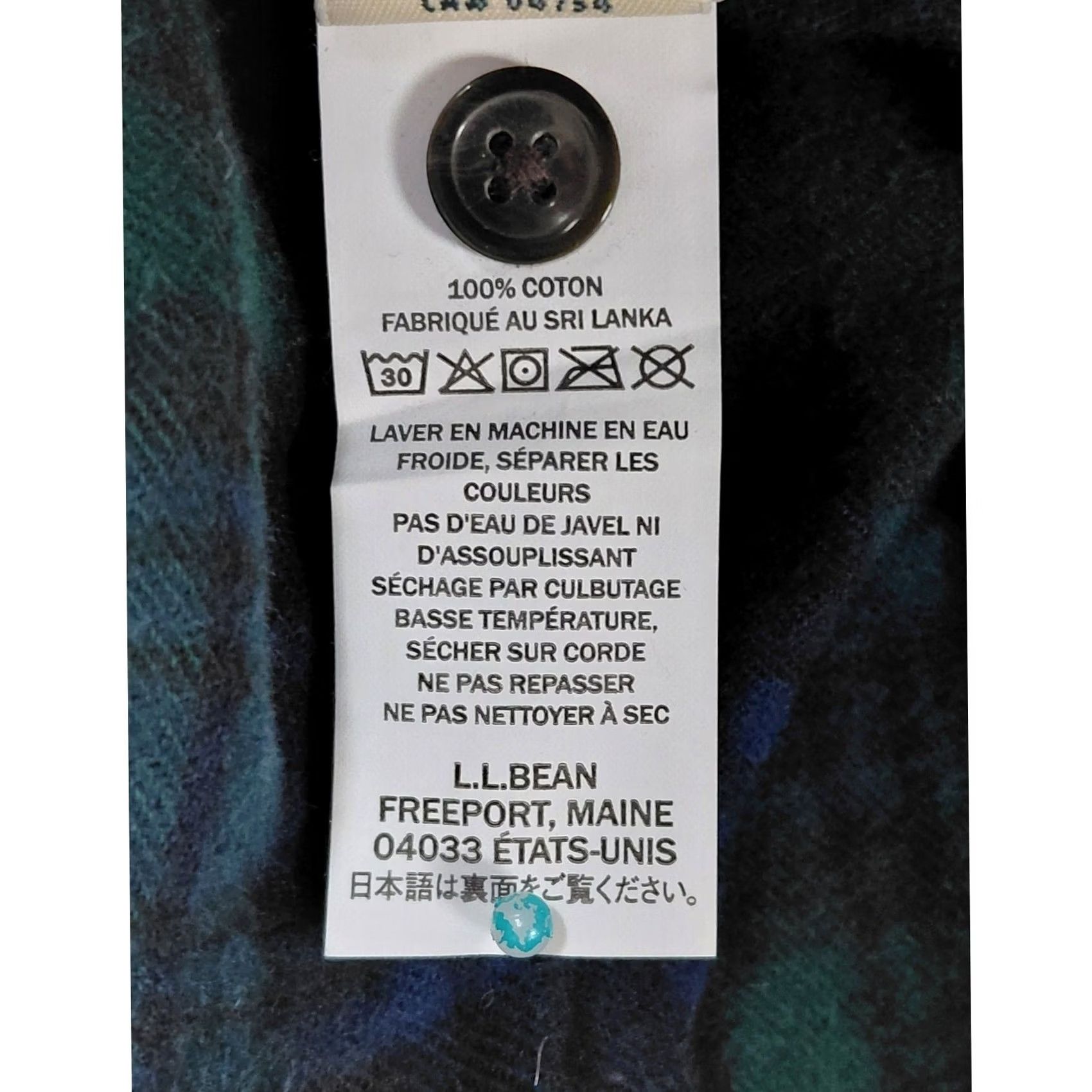 Vintage L.L.Bean Plaid Shirt Blue Green Relaxed Fit 1X Plus Long Sleeve Collared Button 100% Cotton Woven Size XL / US 12-14 / IT 48-50 - 7 Thumbnail
