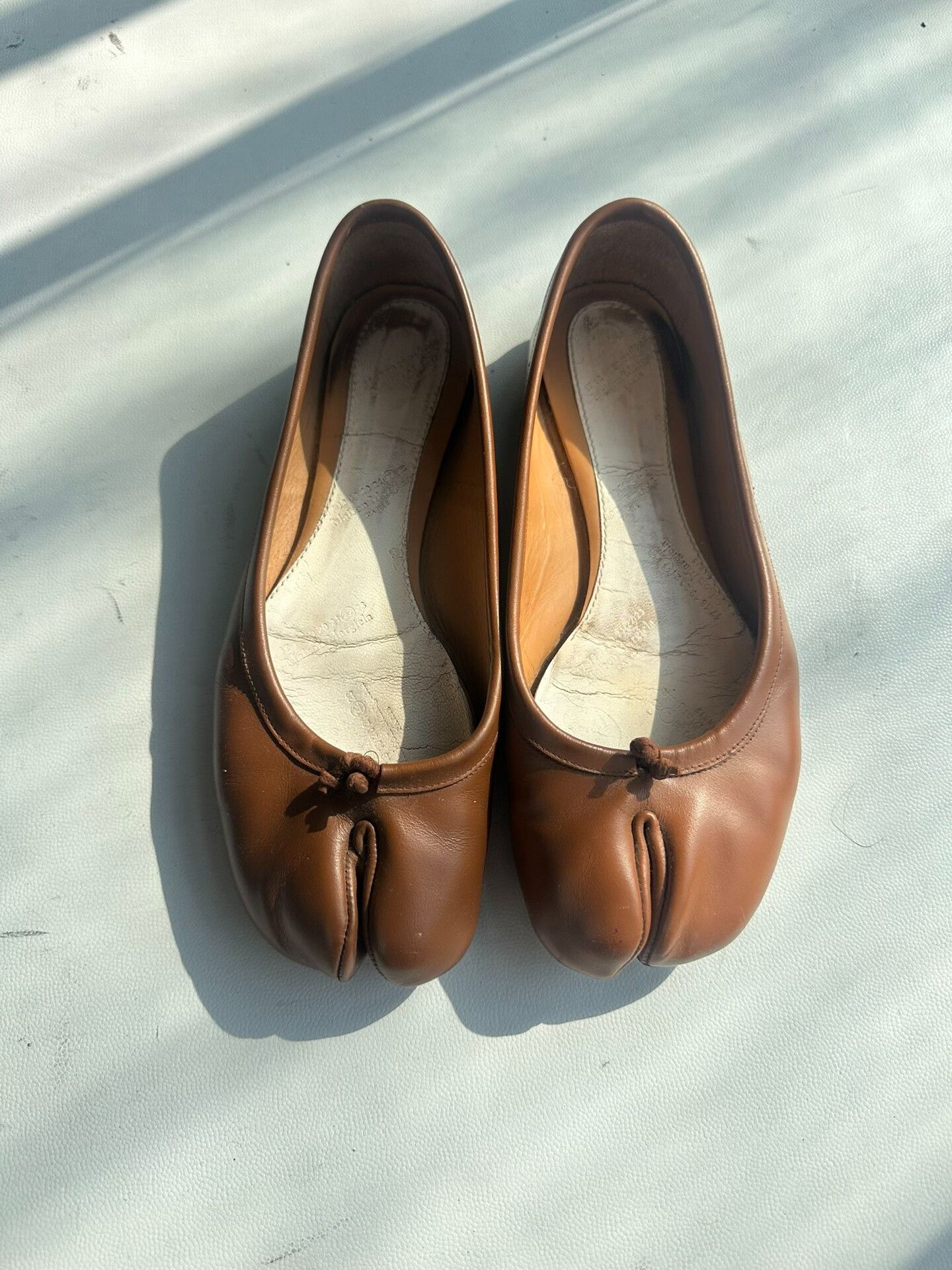Maison Margiela Maison Margiela Tabi Leather Ballet Flats Size US 4 / IT 34 - 1 Thumbnail