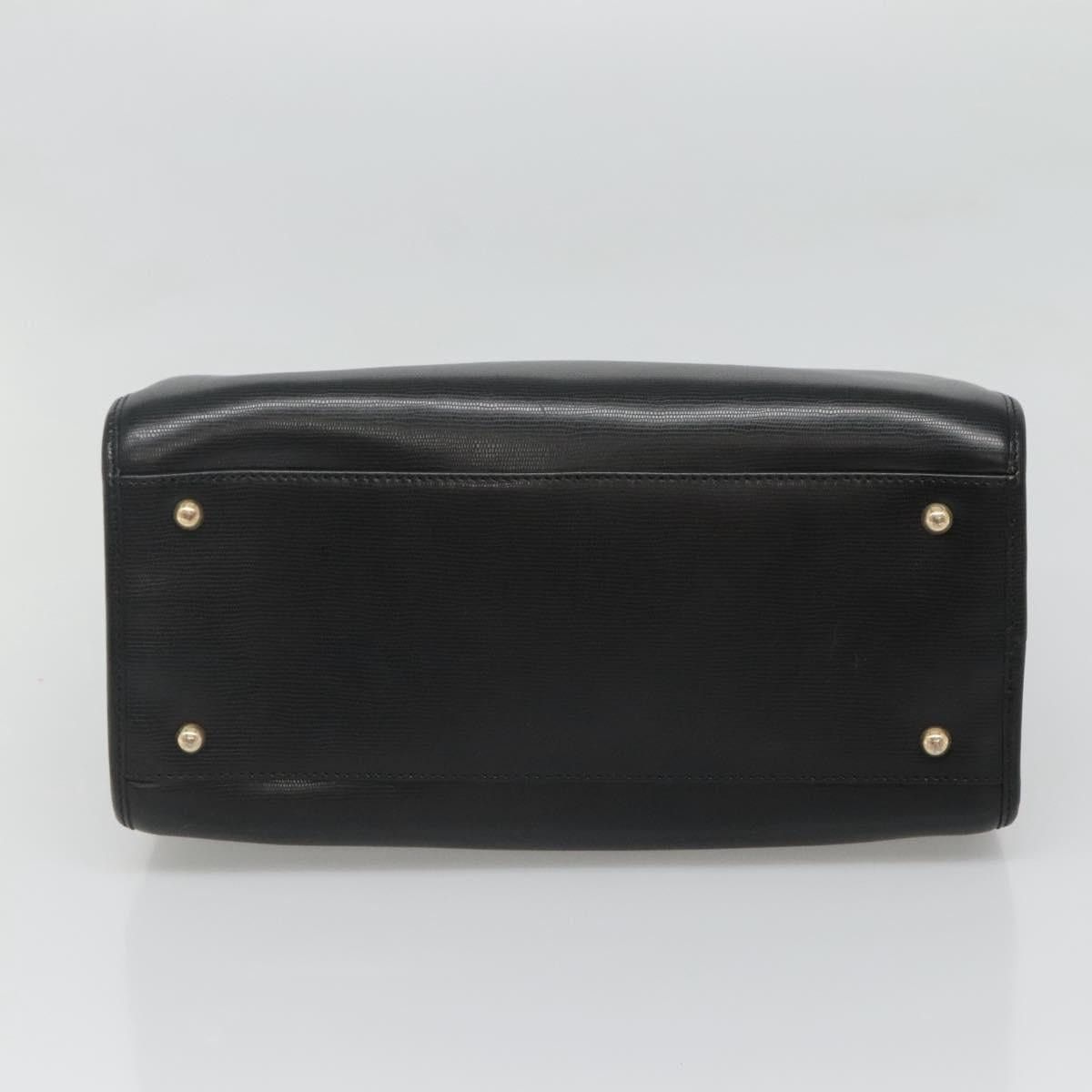 Celine CELINE Hand Bag Leather Black Gold Size ONE SIZE - 9 Thumbnail