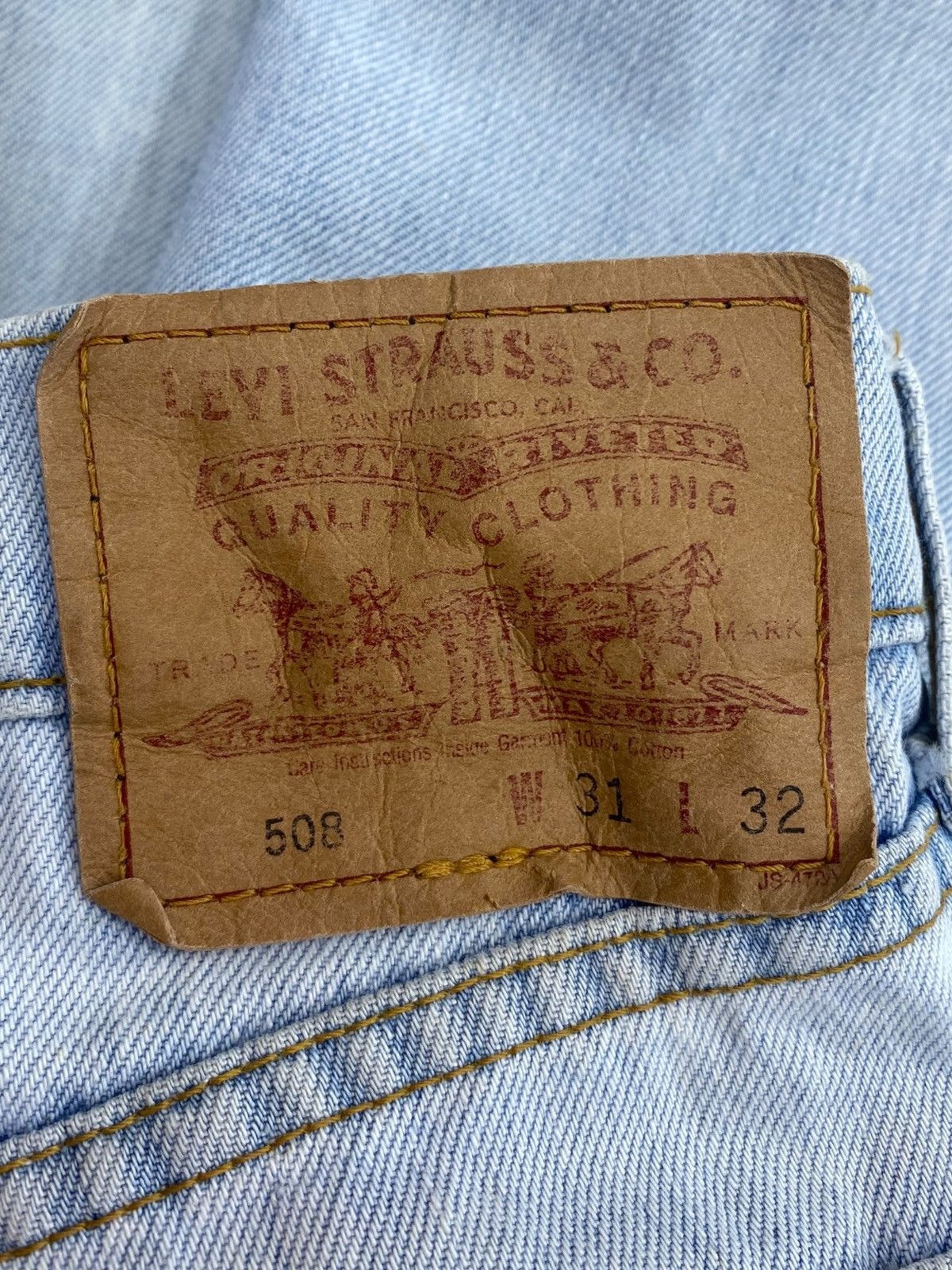 Levi's Vintage Levi’s Light Blue Wash Style Ripped Jeans Size US 28 / EU 44 - 11 Thumbnail