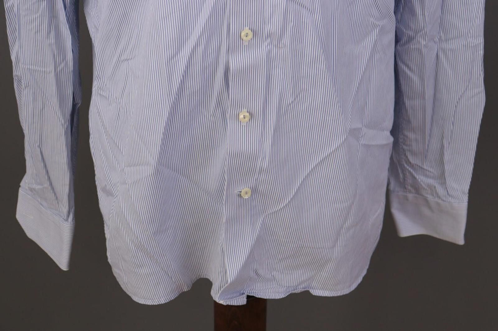 Eton Eton Contemporary Fit Blue Pinstripe Shirt Size 42 / 16 Size US M / EU 48-50 / 2 - 2 Thumbnail